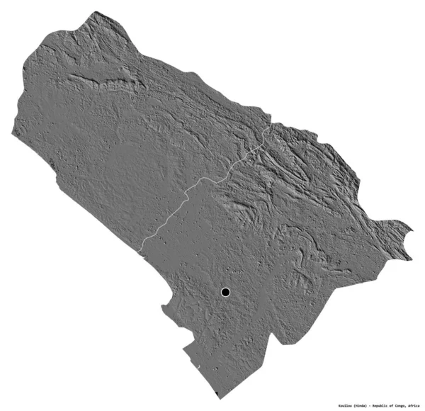 Forma Kouilou Región República Del Congo Con Capital Aislada Sobre — Foto de Stock