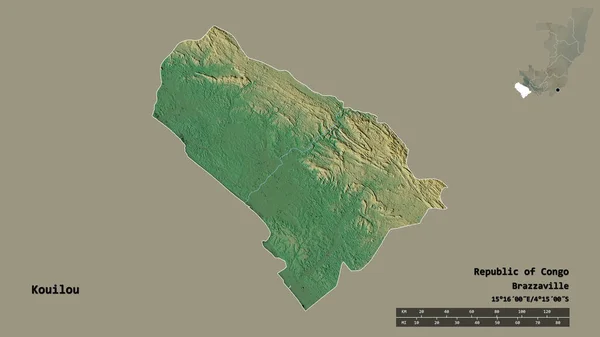 Forma Kouilou Regione Della Repubblica Del Congo Con Sua Capitale — Foto Stock