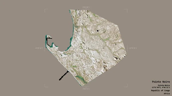 Oblast Pointe Noire Oblast Konžské Republiky Izolovaná Pevném Pozadí Georeferenčním — Stock fotografie
