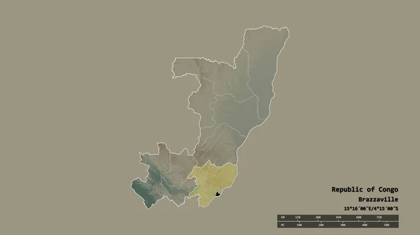 Forma Desnaturalizada República Del Congo Con Capital División Regional Principal —  Fotos de Stock