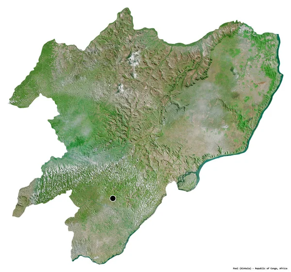 Tvar Bazénu Oblast Konžské Republiky Hlavním Městem Izolovaným Bílém Pozadí — Stock fotografie