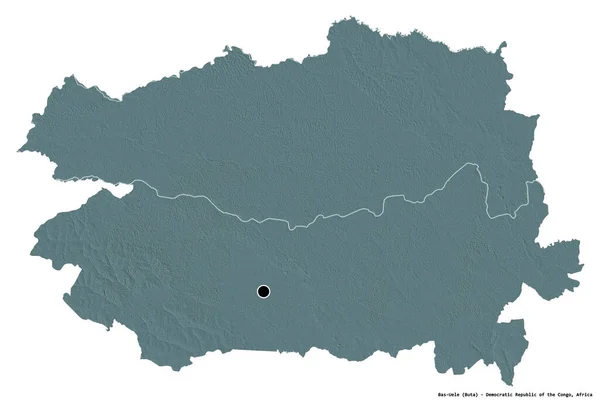 Form Bas Uele Provinsen Demokratiska Republiken Kongo Med Huvudstaden Isolerad — Stockfoto