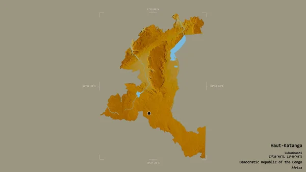 Oblast Haut Katanga Provincie Demokratická Republika Kongo Izolovaná Pevném Pozadí — Stock fotografie