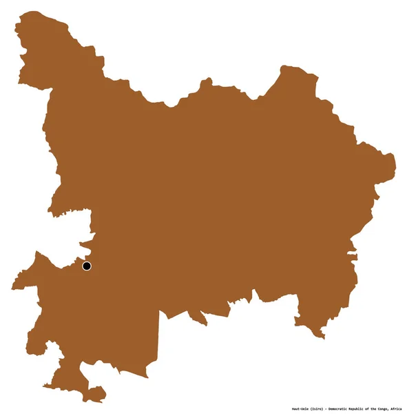 Форма Верхнего Уэле Провинции Демократической Республики Конго Столицей Изолированной Белом — стоковое фото