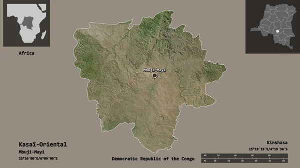 Forma Kasai Oriental Província República Democrática Congo Sua Capital Escala — Fotografia de Stock