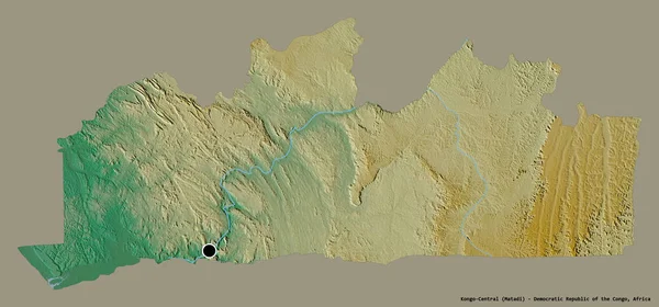 Forma Kongo Central Provincia Republica Democrată Congo Capitala Izolată Fundal — Fotografie, imagine de stoc