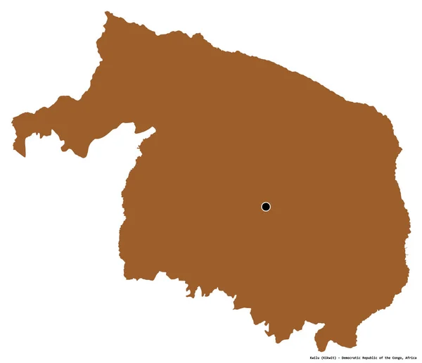 Forme Kwilu Province République Démocratique Congo Avec Capitale Isolée Sur — Photo