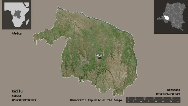 Forme Kwilu Province République Démocratique Congo Capitale Échelle Distance Aperçus — Photo