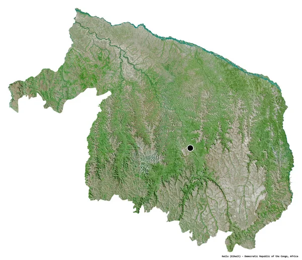 Forma Kwilu Provincia República Democrática Del Congo Con Capital Aislada — Foto de Stock