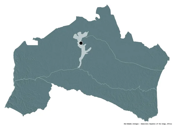 Gestalt Von Mai Ndombe Provinz Der Demokratischen Republik Kongo Mit — Stockfoto