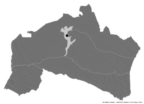 Form Mai Ndombe Provinsen Demokratiska Republiken Kongo Med Huvudstaden Isolerad — Stockfoto