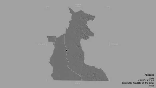 Zona Maniema Provincia República Democrática Del Congo Aislada Sobre Sólido —  Fotos de Stock