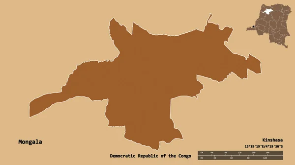 Gestalt Der Mongala Provinz Der Demokratischen Republik Kongo Mit Ihrer — Stockfoto