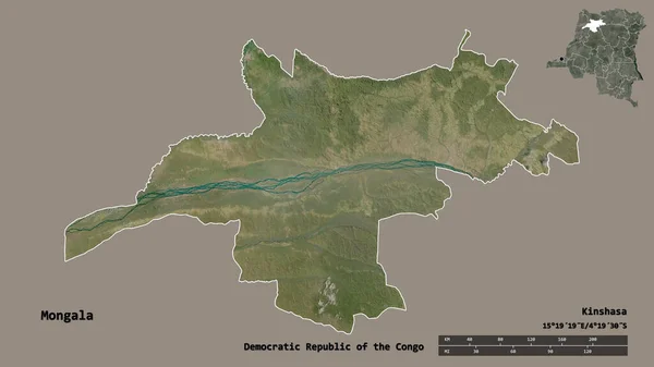 Forma Mongala Provincia República Democrática Del Congo Con Capital Aislada — Foto de Stock