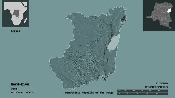 Form Nord Kivu Provinsen Demokratiska Republiken Kongo Och Dess Huvudstad — Stockfoto