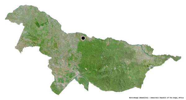 Form Nord Ubangi Provinsen Demokratiska Republiken Kongo Med Huvudstaden Isolerad — Stockfoto