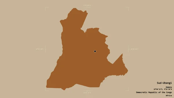 Area Sud Ubangi Province Democratic Republic Congo Isolated Solid Background — Stock Photo, Image