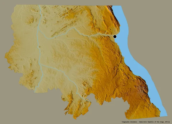 Vorm Van Tanganyika Provincie Van Democratische Republiek Congo Met Hoofdstad — Stockfoto