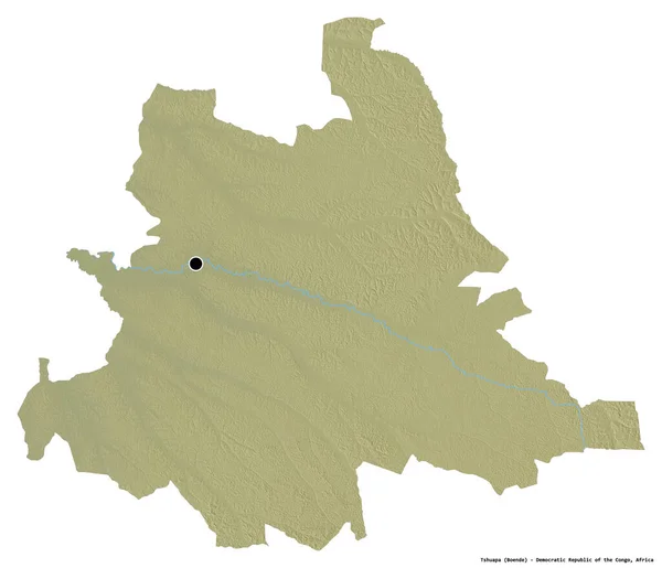 Forma Tshuapa Provincia República Democrática Del Congo Con Capital Aislada —  Fotos de Stock