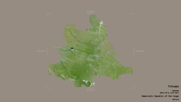 Area Tshuapa Province Democratic Republic Congo Isolated Solid Background Georeferenced — Stock Photo, Image