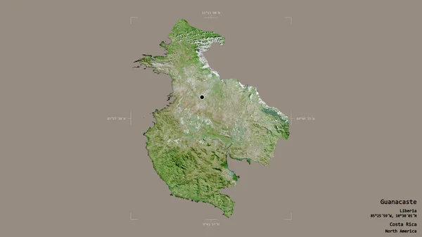 Gebiet Von Guanacaste Provinz Costa Rica Isoliert Auf Einem Soliden — Stockfoto