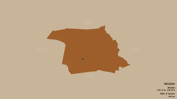 Zona Abidjan Distretto Autonomo Della Costa Avorio Isolato Uno Sfondo — Foto Stock