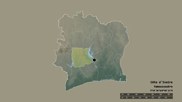 Спустошена Форма Кот Івуару Столицею Головним Регіональним Поділом Відокремленим Районом — стокове фото