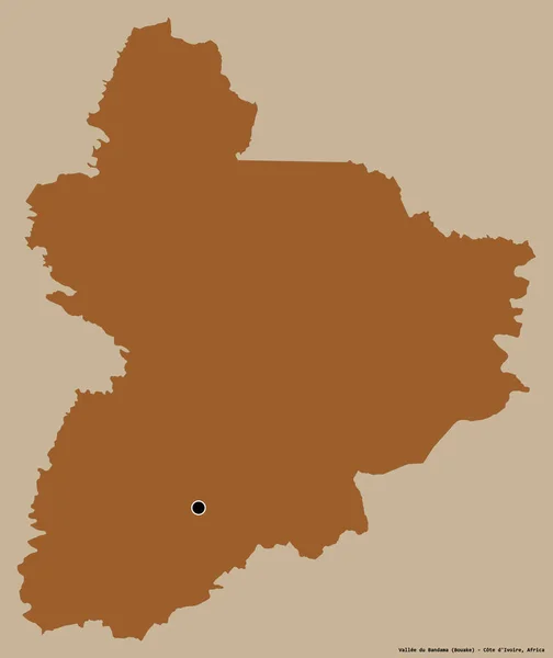Forme Vallée Bandama Quartier Côte Ivoire Avec Capitale Isolée Sur — Photo