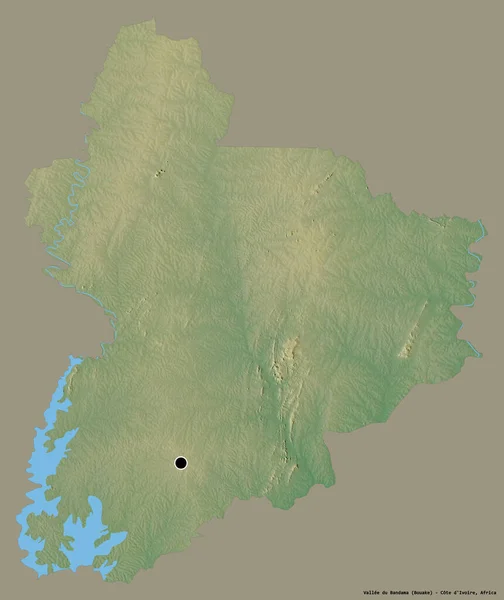 Σχήμα Vallee Bandama Περιφέρεια Cote Ivoire Την Πρωτεύουσά Του Απομονωμένη — Φωτογραφία Αρχείου