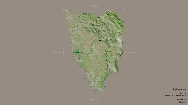 Zona Istarska Provincia Croacia Aislada Sobre Fondo Sólido Una Caja —  Fotos de Stock