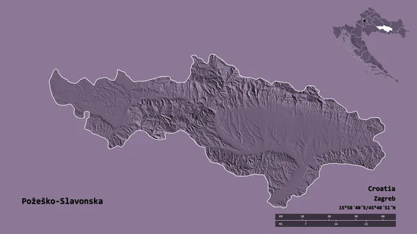 Tvar Pozesko Slavonska Okres Chorvatsko Hlavním Městem Izolovaným Pevném Pozadí — Stock fotografie
