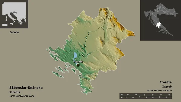 Form Von Sibensko Kninska Der Gespanschaft Von Kroatien Und Ihrer — Stockfoto