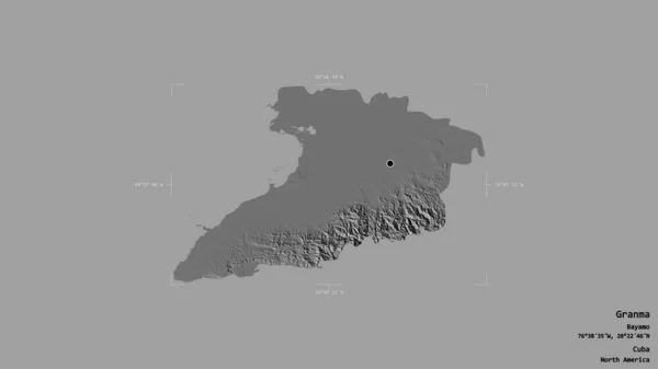 Район Гранма Провинция Куба Изолирован Твердом Фоне Геометрической Коробке Метки — стоковое фото