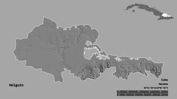 Форма Ольгин Провинция Куба Столицей Изолированы Прочном Фоне Дистанционный Масштаб — стоковое фото