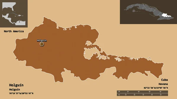 Форма Ольгина Провинции Куба Столицы Шкала Расстояний Предварительные Просмотры Метки — стоковое фото