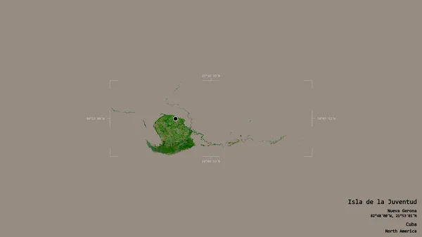 Район Исла Хувентуд Провинция Куба Изолирован Твердом Фоне Геометрической Коробке — стоковое фото