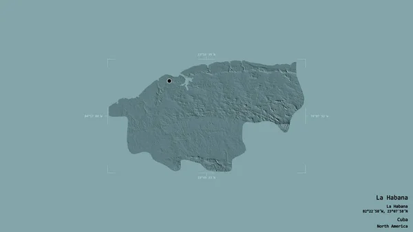 Територія Хабана Провінції Куба Ізольована Твердому Тлі Обтічному Ящику Етикетки — стокове фото