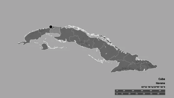 Спустошена Форма Куби Столицею Основним Регіональним Відділом Відокремленою Територією Маябеке — стокове фото