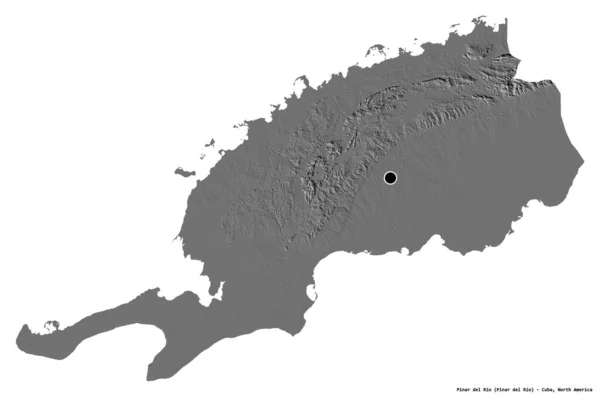 Forma Pinar Del Río Provincia Cuba Con Capital Aislada Sobre — Foto de Stock