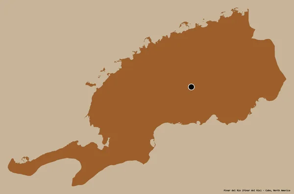 Форма Пинар Дель Рио Провинция Куба Столицей Изолированы Прочном Цветном — стоковое фото