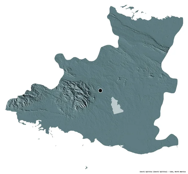 Form Von Sancti Spiritus Provinz Von Kuba Mit Seiner Hauptstadt — Stockfoto