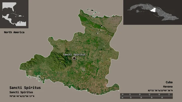 Forma Sancti Spiritus Provincia Cuba Capital Escala Distancia Vistas Previas —  Fotos de Stock