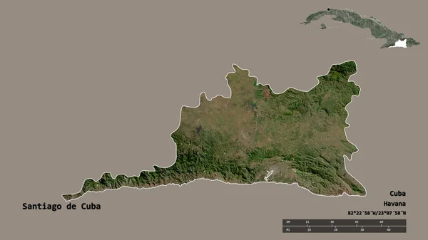 Santiago Cuba Nın Şekli Küba Eyaleti Başkenti Sağlam Arka Planda — Stok fotoğraf