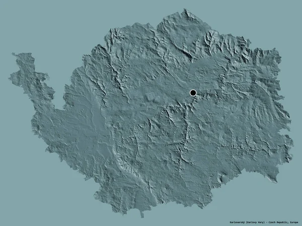 Gestalt Von Karlovarsky Region Der Tschechischen Republik Mit Seiner Hauptstadt — Stockfoto