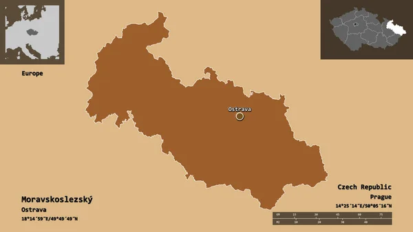 Gestalt Von Moravskoslezsky Der Region Der Tschechischen Republik Und Ihrer — Stockfoto