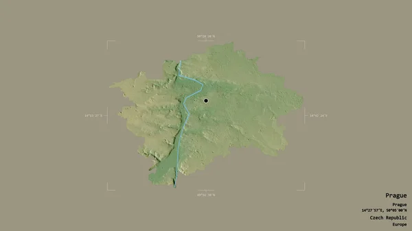 Zona Praga Región República Checa Aislada Sobre Fondo Sólido Una —  Fotos de Stock