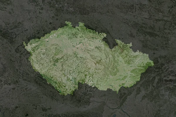 Forme République Tchèque Séparée Par Désaturation Des Zones Voisines Imagerie — Photo