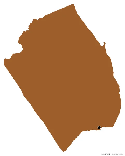 Σχήμα Όμποκ Περιοχή Τζιμπουτί Πρωτεύουσα Απομονωμένη Λευκό Φόντο Σύνθεση Σχέδια — Φωτογραφία Αρχείου