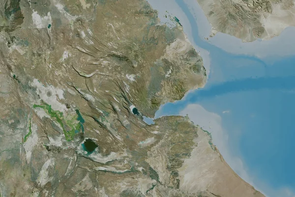 Area Estesa Gibuti Immagini Satellitari Rendering — Foto Stock