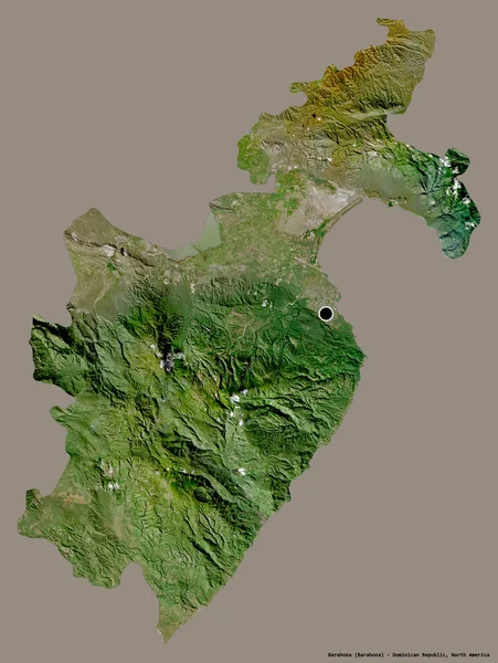 Forme Barahona Province République Dominicaine Avec Capitale Isolée Sur Fond — Photo
